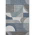 5' X 8' Gray Blue And Ivory Geometric Washable Area Rug With UV Protection
