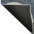 8' Gray Blue And Ivory Geometric Washable Round Rug With UV Protection