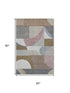 5' X 8' Coffee Mauve And Ivory Geometric Washable Area Rug With UV Protection