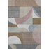 5' X 8' Coffee Mauve And Ivory Geometric Washable Area Rug With UV Protection
