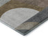5' X 8' Coffee Mauve And Ivory Geometric Washable Area Rug With UV Protection