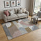 5' X 8' Coffee Mauve And Ivory Geometric Washable Area Rug With UV Protection