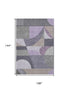 9' X 12' Purple Gray And Beige Geometric Washable Area Rug With UV Protection