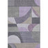 9' X 12' Purple Gray And Beige Geometric Washable Area Rug With UV Protection