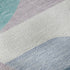 8' Sky Blue Teal And Ivory Geometric Washable Round Rug With UV Protection