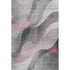 8' X 10' Pink Gray And Silver Abstract Washable Area Rug With UV Protection