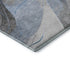 8' Sky Blue Gray And Silver Abstract Washable Round Rug With UV Protection