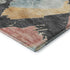 5' X 8' Charcoal Gold And Coral Abstract Geometric Washable Area Rug With UV Protection