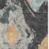 5' X 8' Charcoal Gold And Coral Abstract Geometric Washable Area Rug With UV Protection