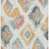 5' X 8' Ivory Gold And Blush Abstract Geometric Washable Area Rug With UV Protection