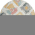 8' Ivory Gold And Blush Abstract Geometric Washable Round Rug With UV Protection
