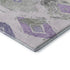 5' X 8' Lavender Ivory And Gray Abstract Geometric Washable Area Rug With UV Protection