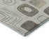 9' X 12' Beige Taupe And Khaki Geometric Washable Area Rug With UV Protection