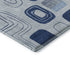 9' X 12' Blue Sky Blue And Ivory Geometric Washable Area Rug With UV Protection