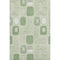5' X 8' Mint Green And Ivory Geometric Washable Area Rug With UV Protection