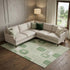 8' X 10' Mint Green And Ivory Geometric Washable Area Rug With UV Protection