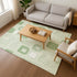 8' X 10' Mint Green And Ivory Geometric Washable Area Rug With UV Protection