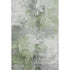 9' X 12' Green Ivory And Gray Abstract Washable Area Rug With UV Protection