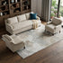8' X 10' Ivory Gray And Beige Abstract Washable Area Rug With UV Protection