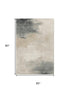 5' X 8' Beige Ivory And Gray Abstract Washable Area Rug With UV Protection