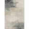 8' X 10' Beige Ivory And Gray Abstract Washable Area Rug With UV Protection