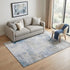 5' X 8' Denim Blue Gray And Silver Abstract Washable Area Rug With UV Protection