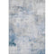 5' X 8' Denim Blue Gray And Silver Abstract Washable Area Rug With UV Protection