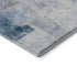5' X 8' Denim Blue Gray And Silver Abstract Washable Area Rug With UV Protection