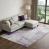 8' X 10' Lavender Silver And Gray Abstract Washable Area Rug With UV Protection