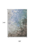 9' X 12' Denim Blue Ivory And Taupe Abstract Washable Area Rug With UV Protection