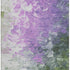 8' X 10' Purple Green And Ivory Abstract Washable Area Rug With UV Protection