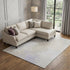 8' X 10' Beige And Ivory Abstract Washable Area Rug With UV Protection