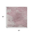 5' X 8' Blush Blue And Ivory Abstract Washable Area Rug With UV Protection