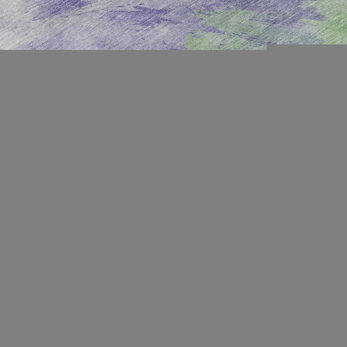 5' X 8' Lavender Ivory And Mint Green Abstract Washable Area Rug With UV Protection
