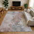 8' X 10' Coffee Ivory And Gray Abstract Washable Area Rug With UV Protection
