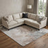 8' X 10' Coffee Ivory And Gray Abstract Washable Area Rug With UV Protection