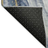 5' X 8' Blue Gold And Ivory Abstract Washable Area Rug With UV Protection