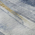 5' X 8' Blue Gold And Ivory Abstract Washable Area Rug With UV Protection