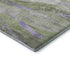 8' Olive Green Lavender And Ivory Abstract Washable Round Rug With UV Protection
