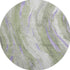 8' Olive Green Lavender And Ivory Abstract Washable Round Rug With UV Protection