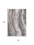 8' X 10' Taupe Blue And Ivory Abstract Washable Area Rug With UV Protection