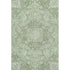 8' X 10' Artichoke Green And Ivory Medallion Washable Area Rug With UV Protection