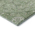 8' X 10' Artichoke Green And Ivory Medallion Washable Area Rug With UV Protection