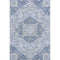5' X 8' Blue Gray And Silver Medallion Washable Area Rug With UV Protection