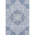 5' X 8' Blue Gray And Silver Medallion Washable Area Rug With UV Protection