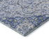 5' X 8' Blue Gray And Silver Medallion Washable Area Rug With UV Protection
