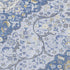 5' X 8' Blue Gray And Silver Medallion Washable Area Rug With UV Protection