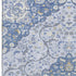 5' X 8' Blue Gray And Silver Medallion Washable Area Rug With UV Protection