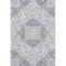 5' X 8' Lavender Ivory And Gold Medallion Washable Area Rug With UV Protection