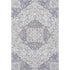 5' X 8' Lavender Ivory And Gold Medallion Washable Area Rug With UV Protection